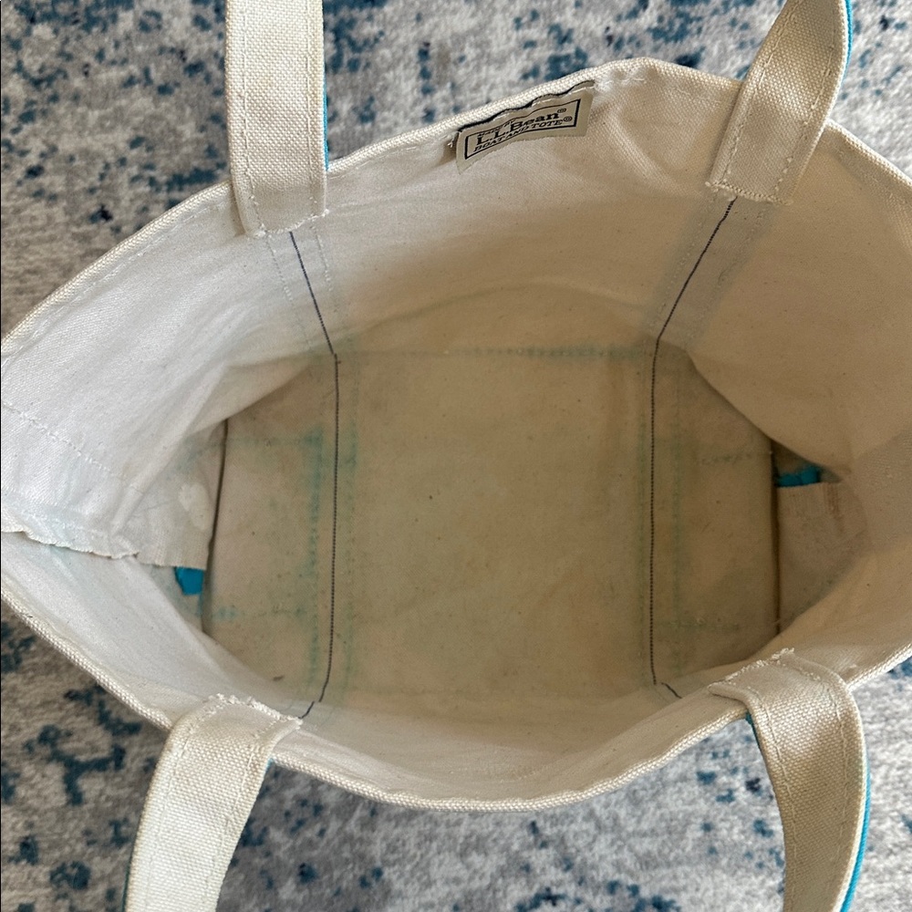 LL Bean Boat and Tote turquoise aqua - Picture 4 of 10